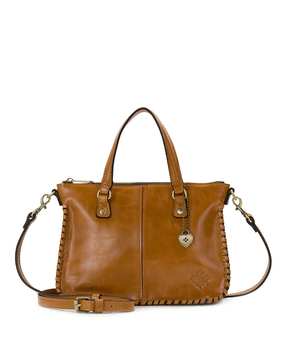 Female - Mini Briona Crossbody - Vintage Glazed Leather - light tan - by Patricia Nash - View 1 of 5