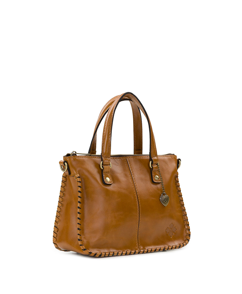 Female - Mini Briona Crossbody - Vintage Glazed Leather - light tan - by Patricia Nash - View 3 of 5