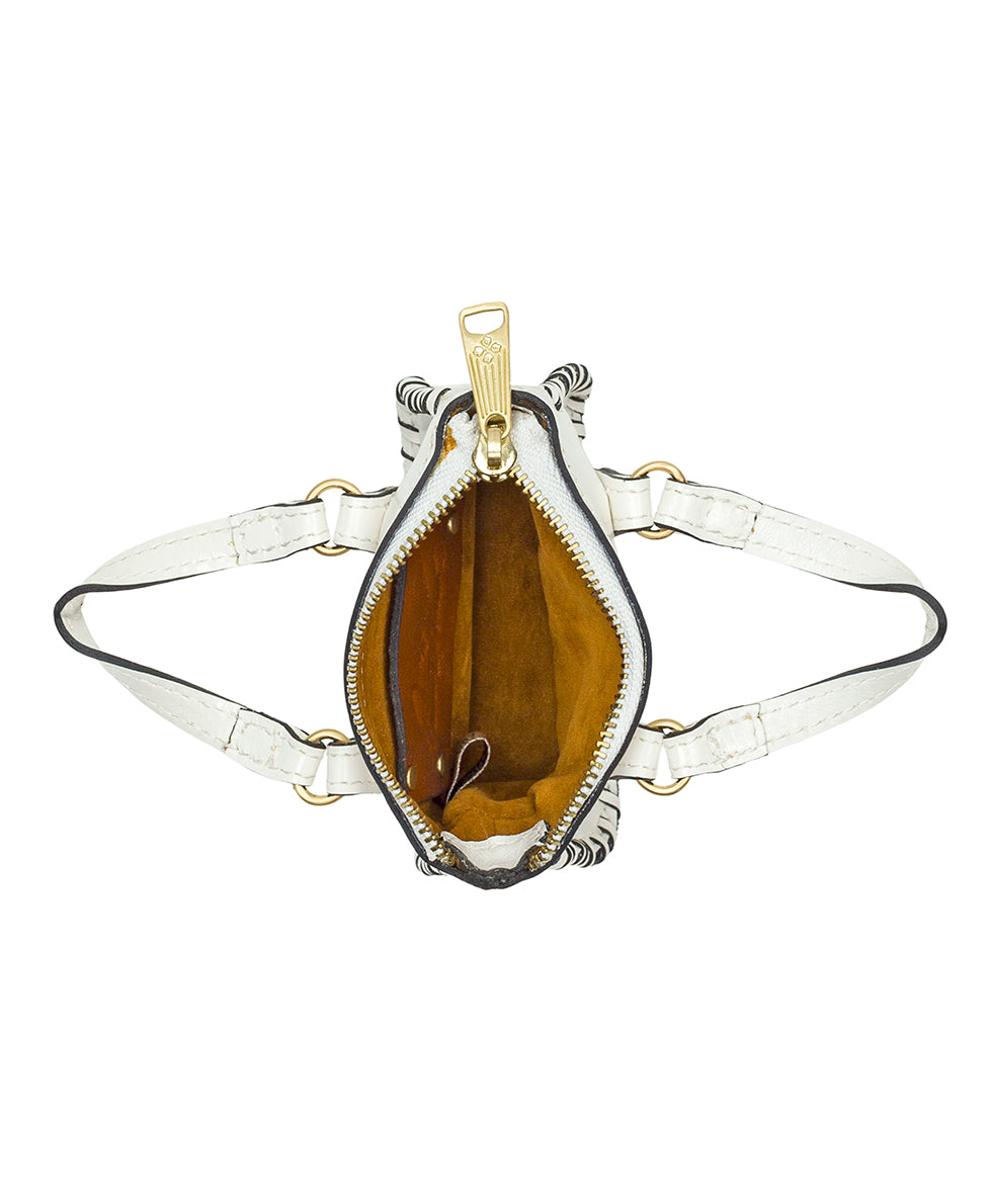 Female - Micro Brenna Bag Charm - Vintage Glazed Leather - meringue - by Patricia Nash - View 3 of 5