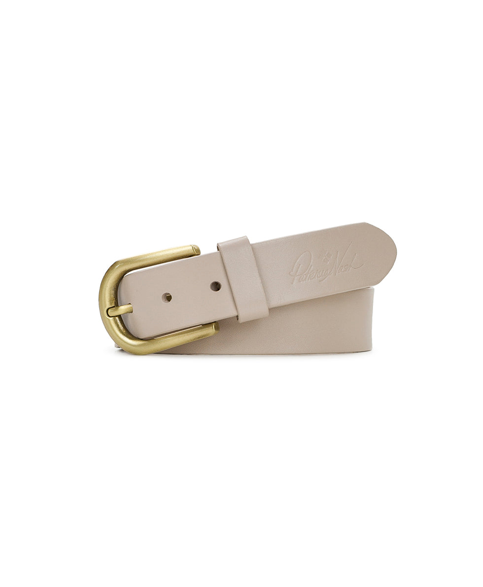 Female - Vietri Belt - Vintage Distressed Leather — Chalk White - by Patricia Nash - View 1 of 3
