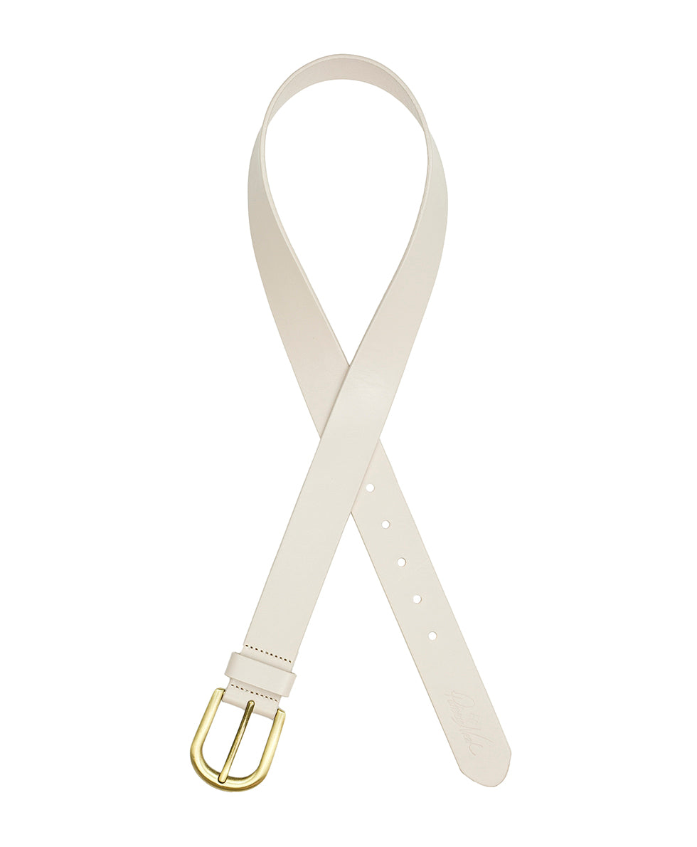 Female - Vietri Belt - Vintage Distressed Leather — Chalk White - by Patricia Nash - View 2 of 3