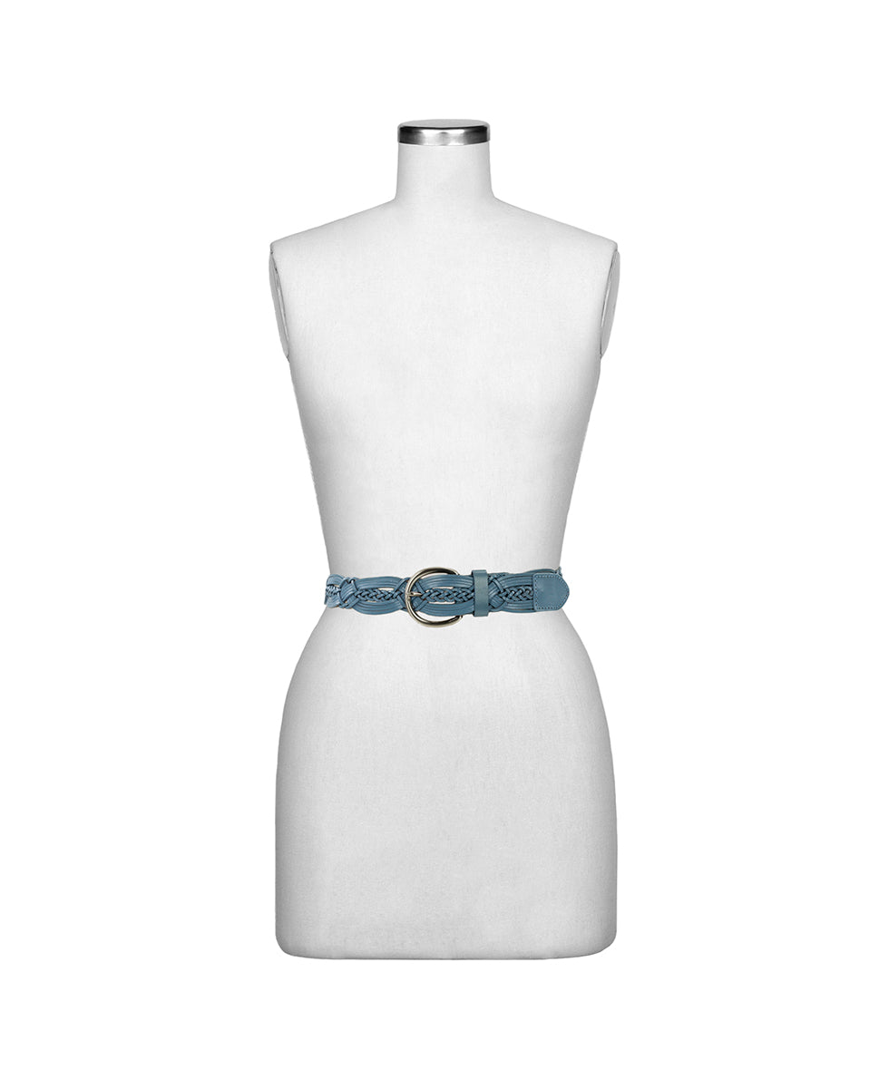 Female - Melissa Braided Belt - Braided Stitch — Blue Fog - by Patricia Nash - View 3 of 3