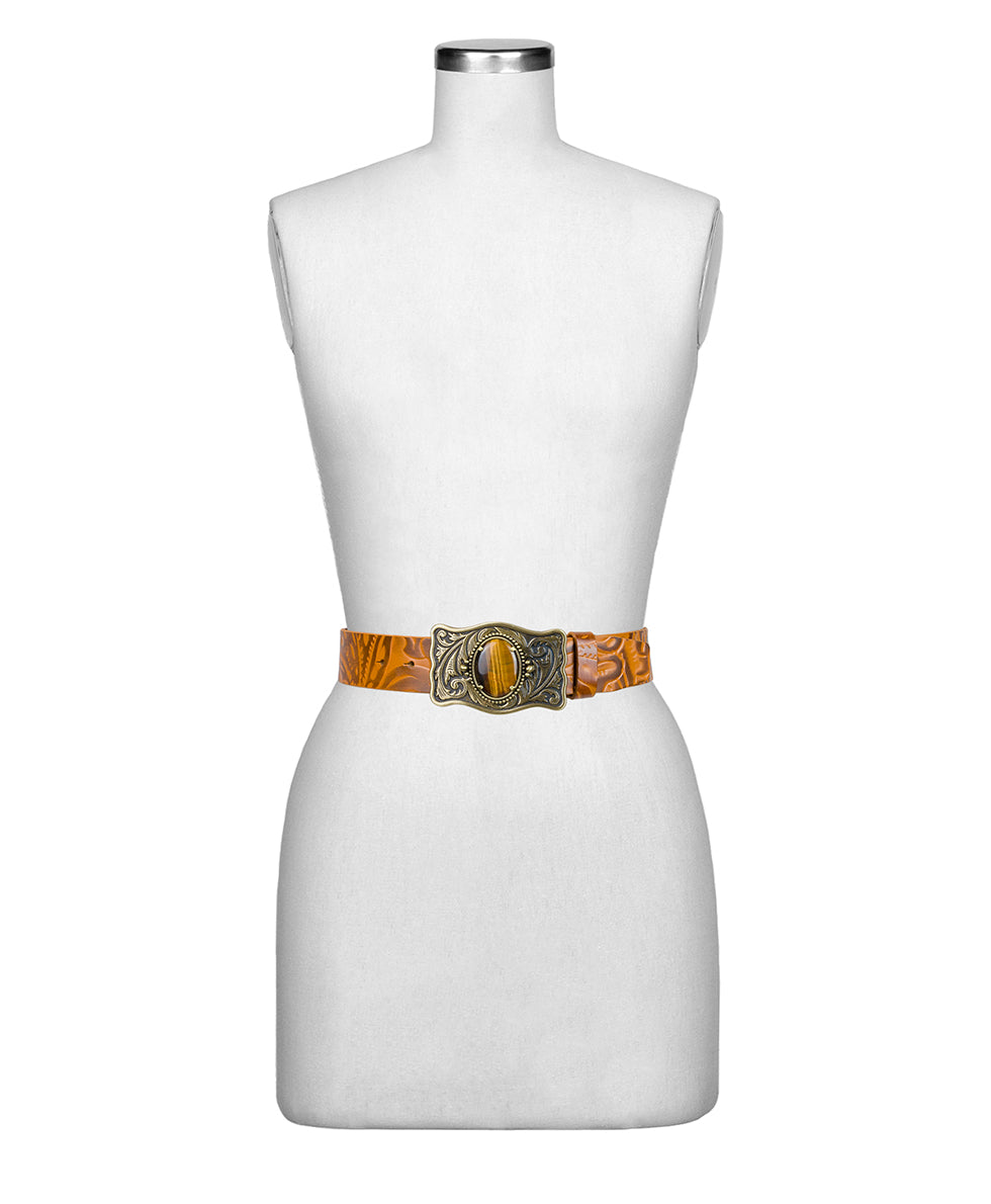 Female - Roseanna Belt - Tooled — Gold - by Patricia Nash - View 3 of 4