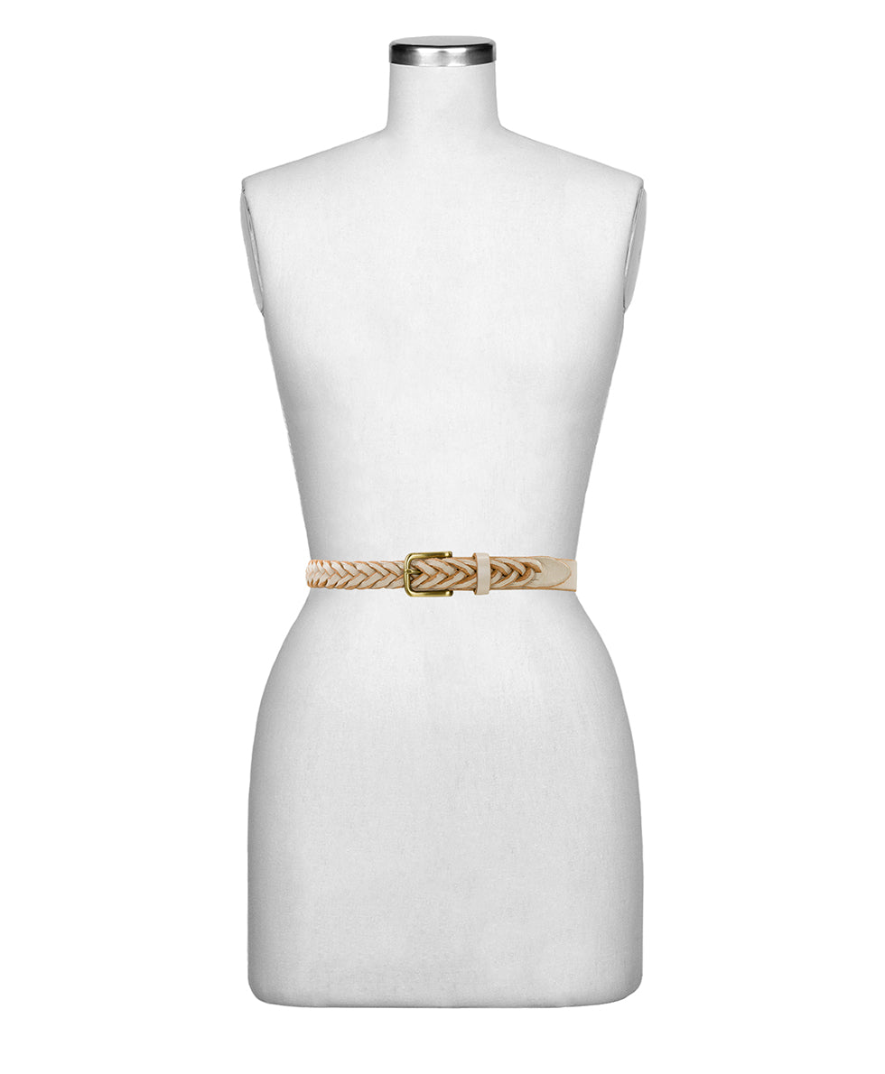 Female - Evania Woven Belt - Spring Multi Tooled — Chalk White - by Patricia Nash - View 3 of 4