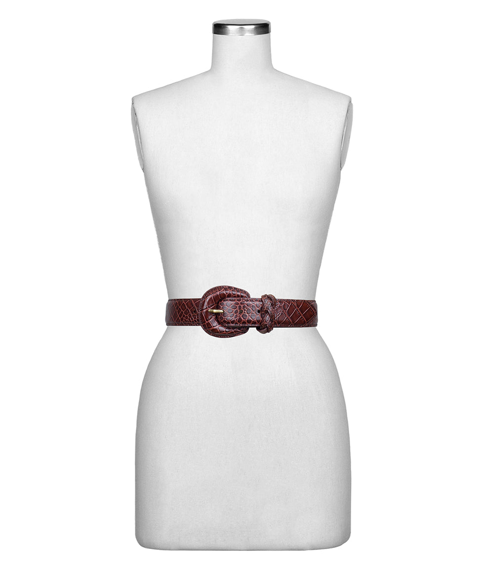 Female - Selena Belt - Vintage Distressed Croc - by Patricia Nash - View 4 of 4