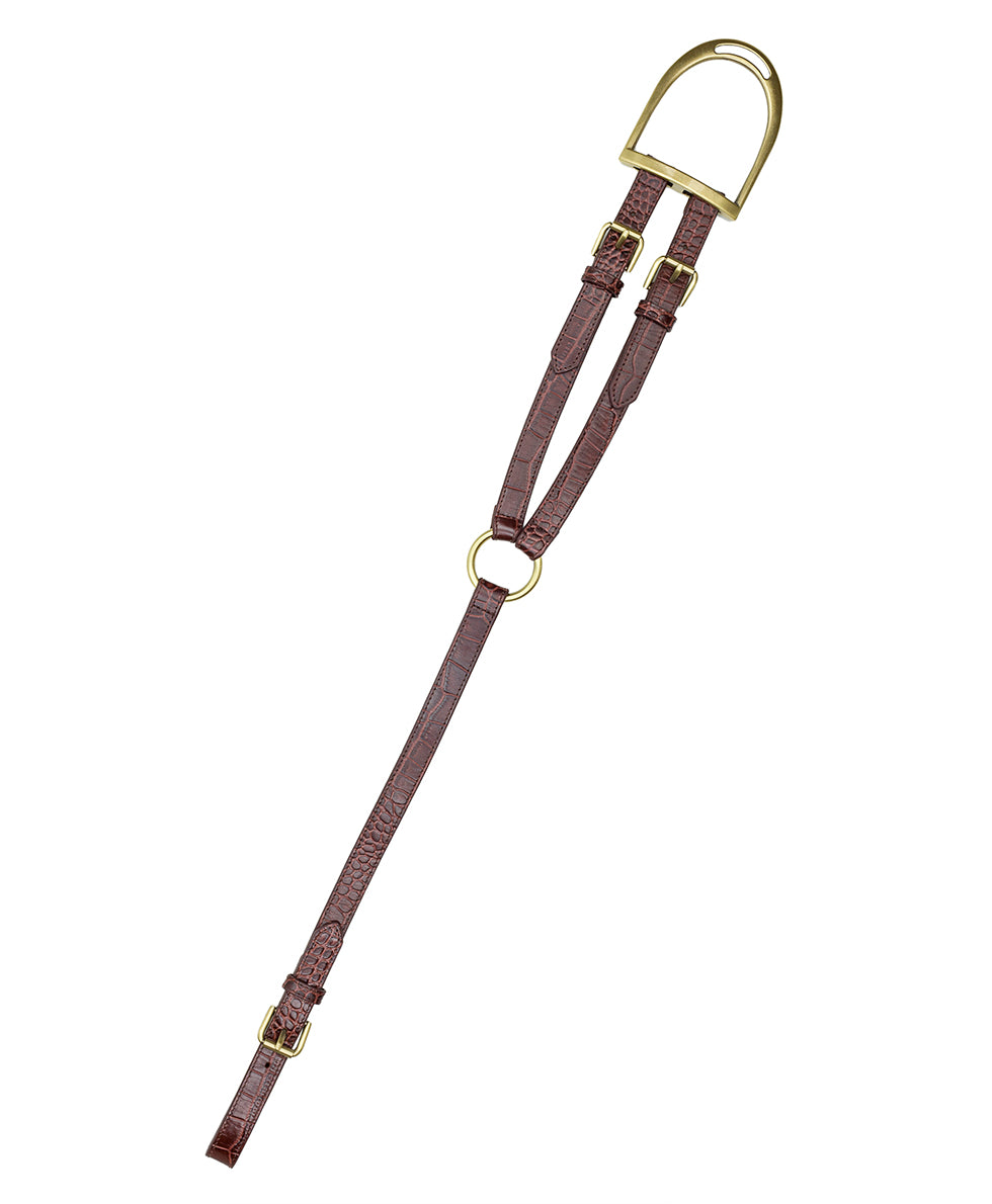 Female - Tuscana Belt - Vintage Distressed Croc Leather ‑ British Tan - by Patricia Nash - View 2 of 6