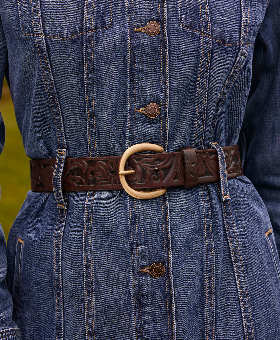 Female - Baveno Belt - Burnished Tooled - by Patricia Nash - View 3 of 4