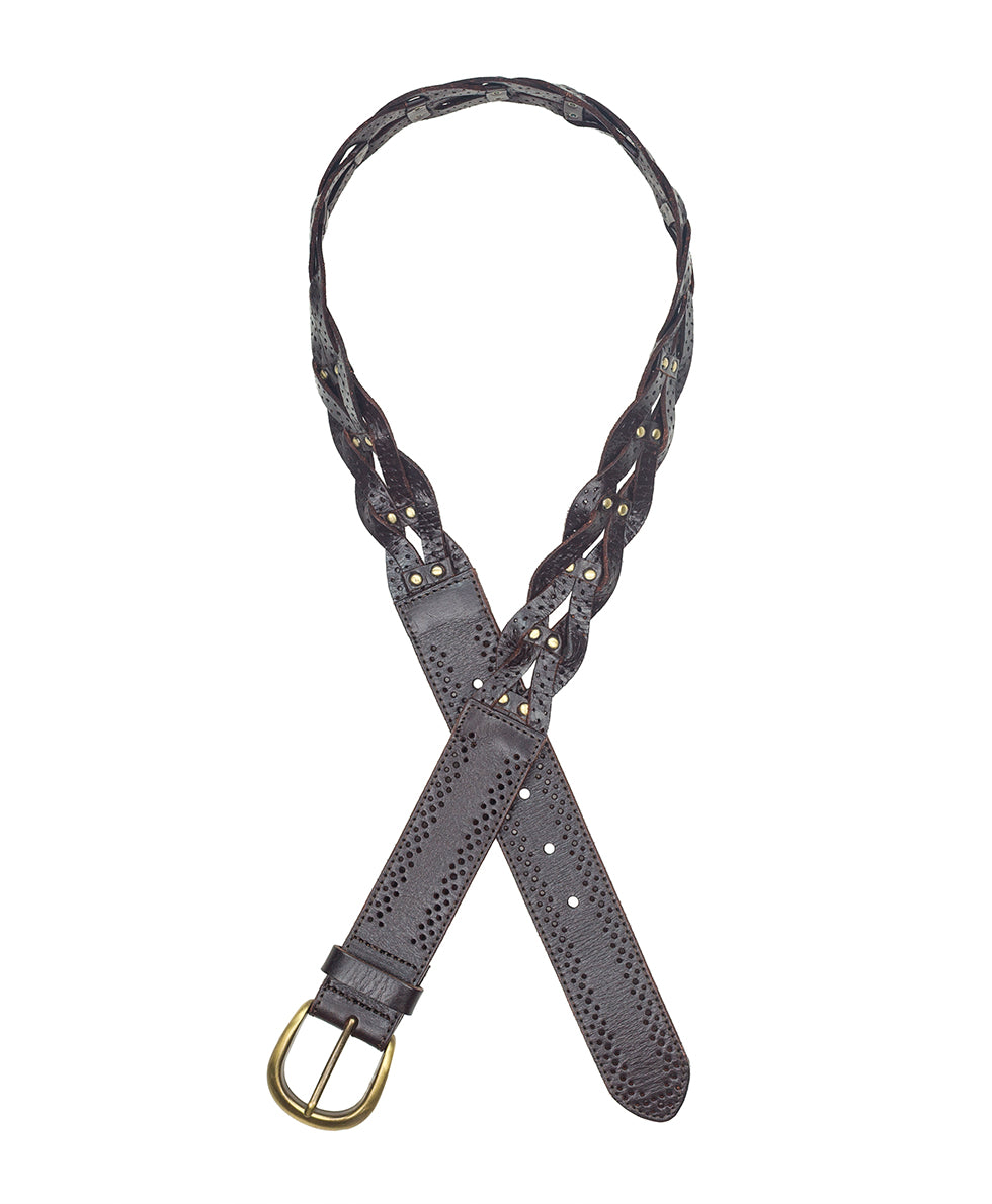 Female - Parrano Belt - Woven - Chocolate - by Patricia Nash - View 2 of 3