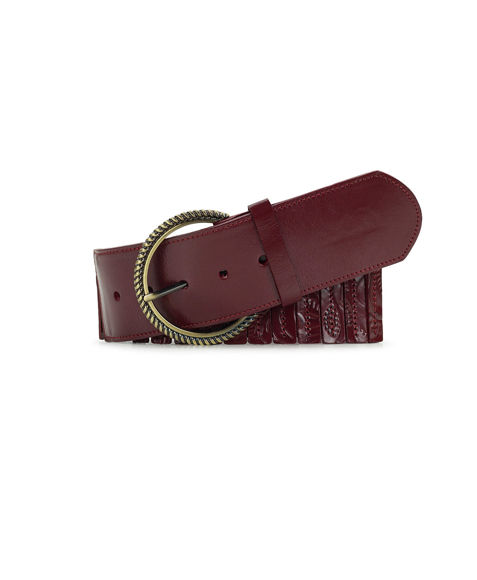 Female - Resana Tooled Stretch Belt - Stretch - by Patricia Nash - View 1 of 3