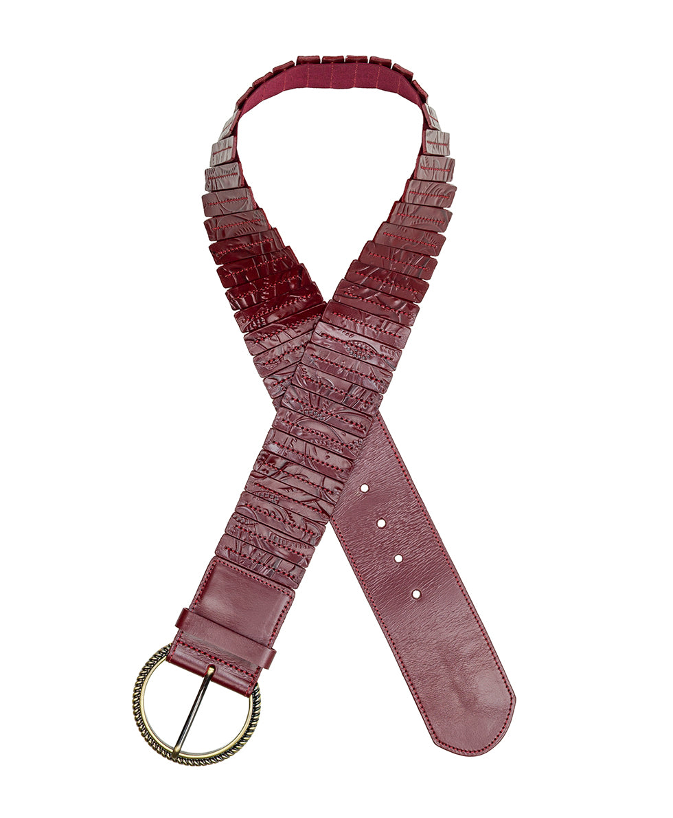 Female - Resana Tooled Stretch Belt - Stretch - by Patricia Nash - View 2 of 3