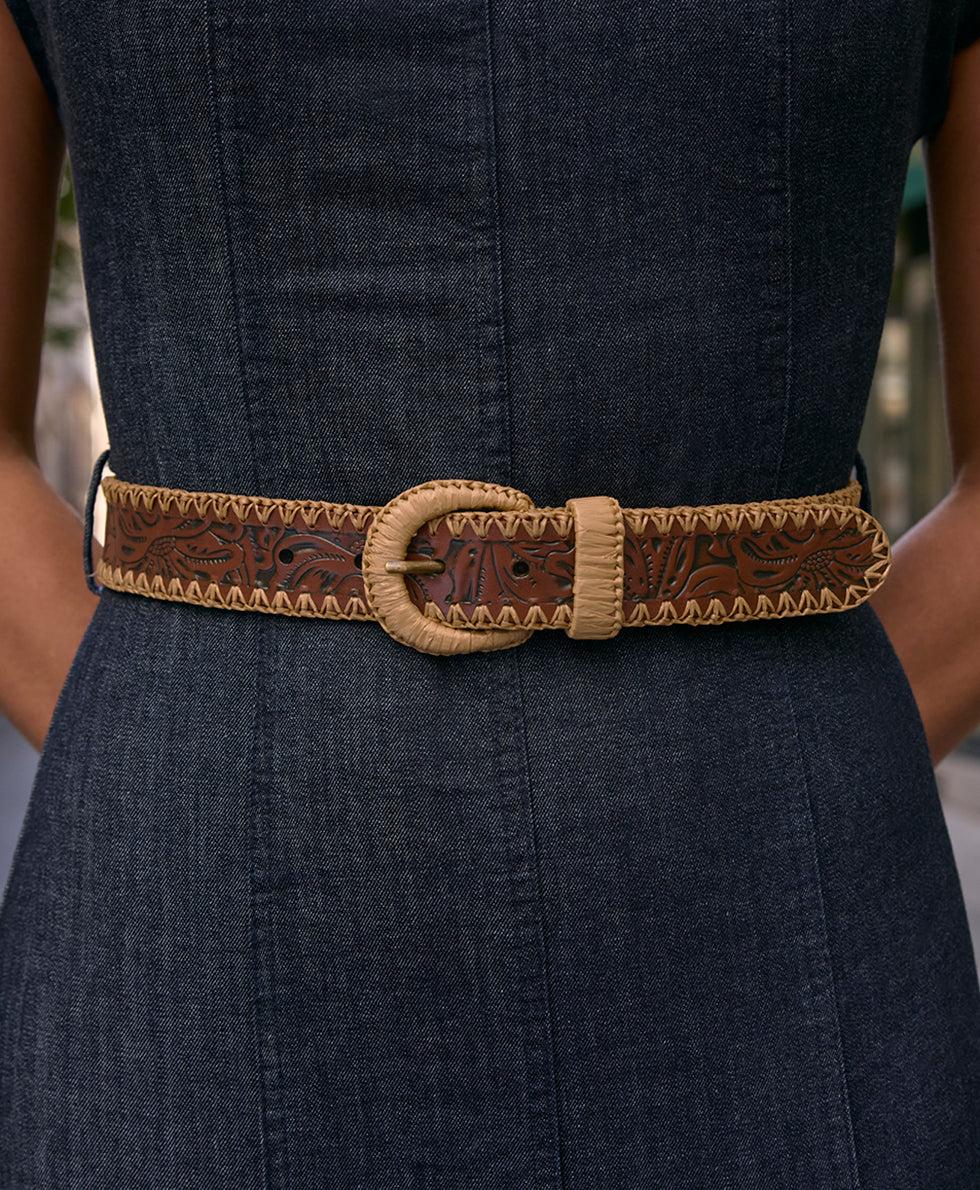 Female - Calais Belt - Tooled - Tan - by Patricia Nash - View 3 of 4