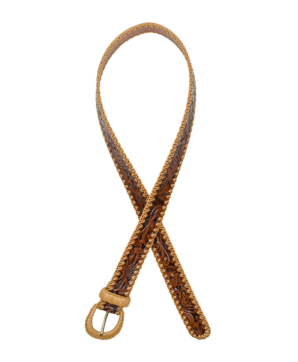 Female - Calais Belt - Tooled - Tan - by Patricia Nash - View 2 of 4