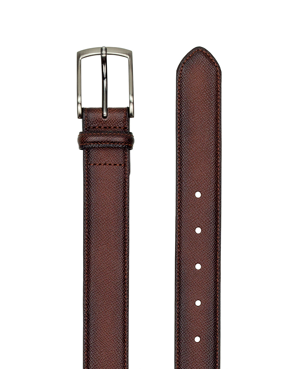 Male - Nash Men's Handstained Scotch Dress Belt | Chestnut - by Patricia Nash - View 2 of 2