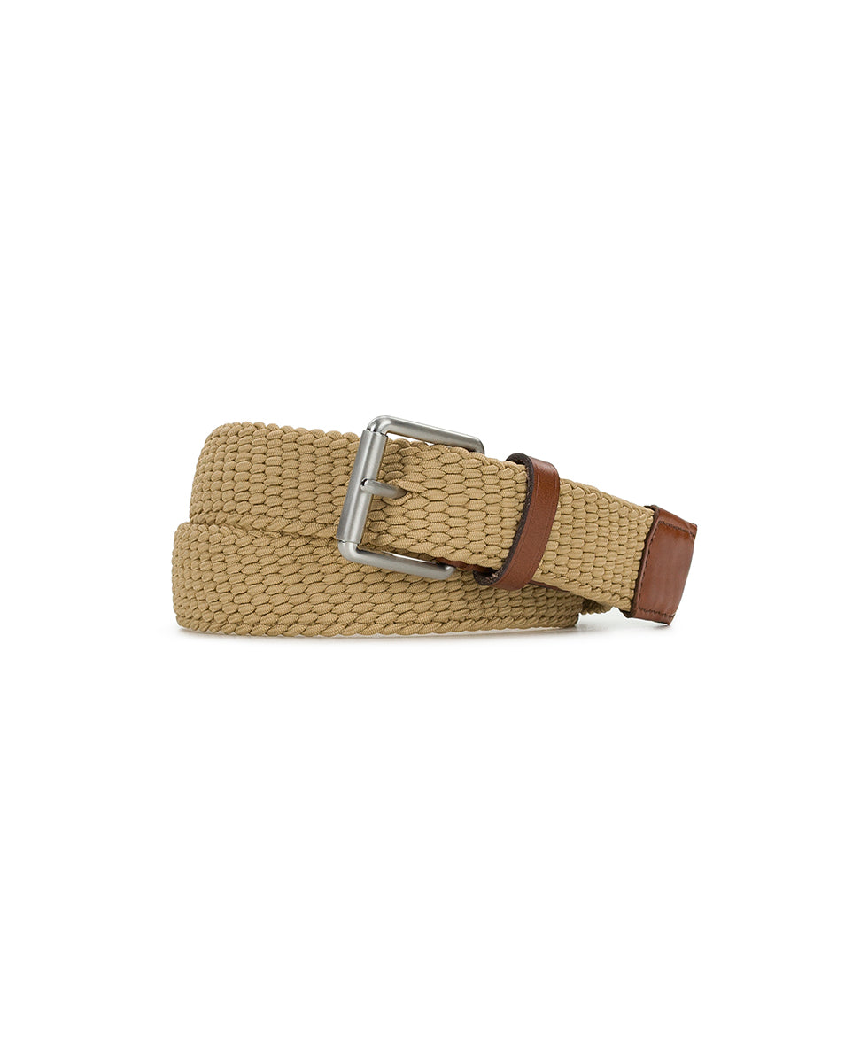 Female - Nash Men's Stretch Woven Belt | Khaki - by Patricia Nash - View 1 of 2