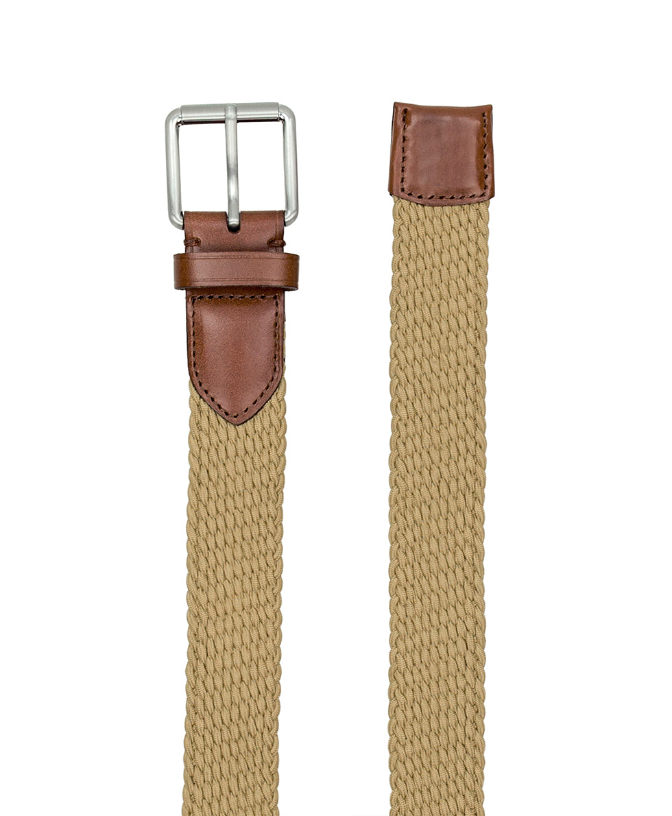 Female - Nash Men's Stretch Woven Belt | Khaki - by Patricia Nash - View 2 of 2