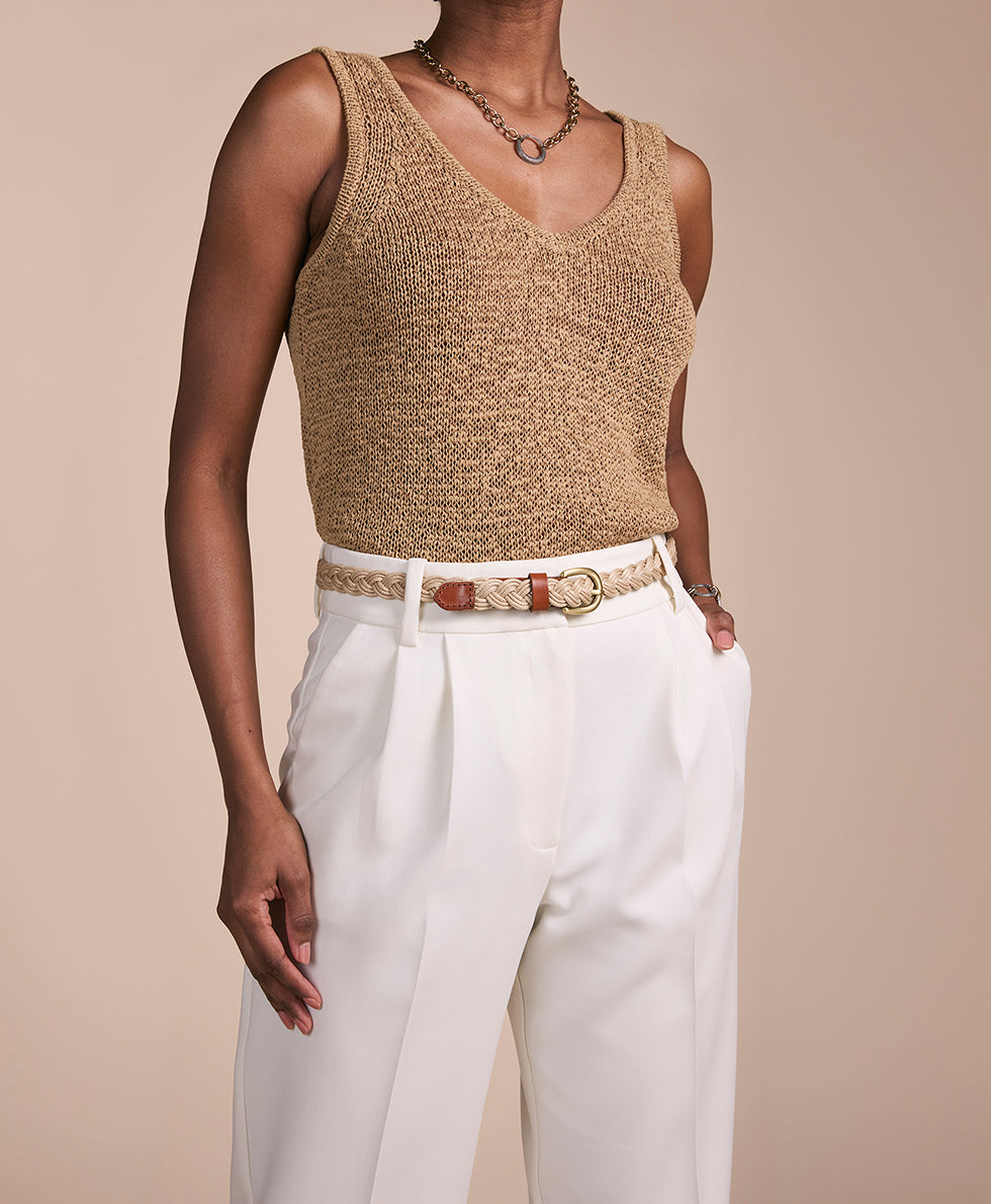 Female - Istres Braided Belt - Rope and Leather - by Patricia Nash - View 5 of 6
