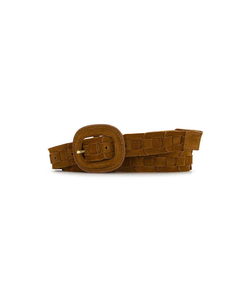 Female - Rikke Belt | Burnished Suede | Cognac - by Patricia Nash - View 1 of 4