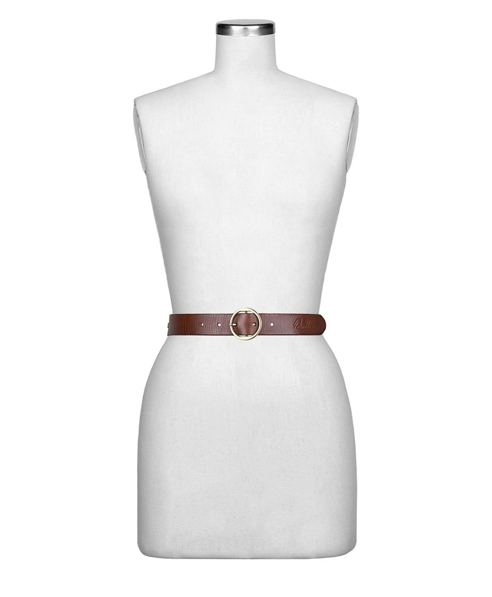 Female - Erland Belt | Burnished Leather | Cognac - by Patricia Nash - View 3 of 4