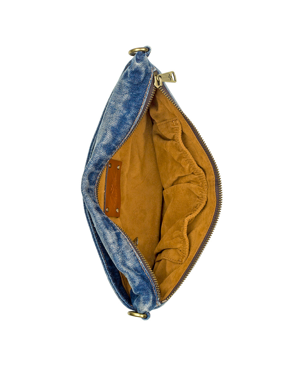 Female - Tinchi Belt Bag - Washed Denim Patchwork - washed denim - by Patricia Nash - View 4 of 6