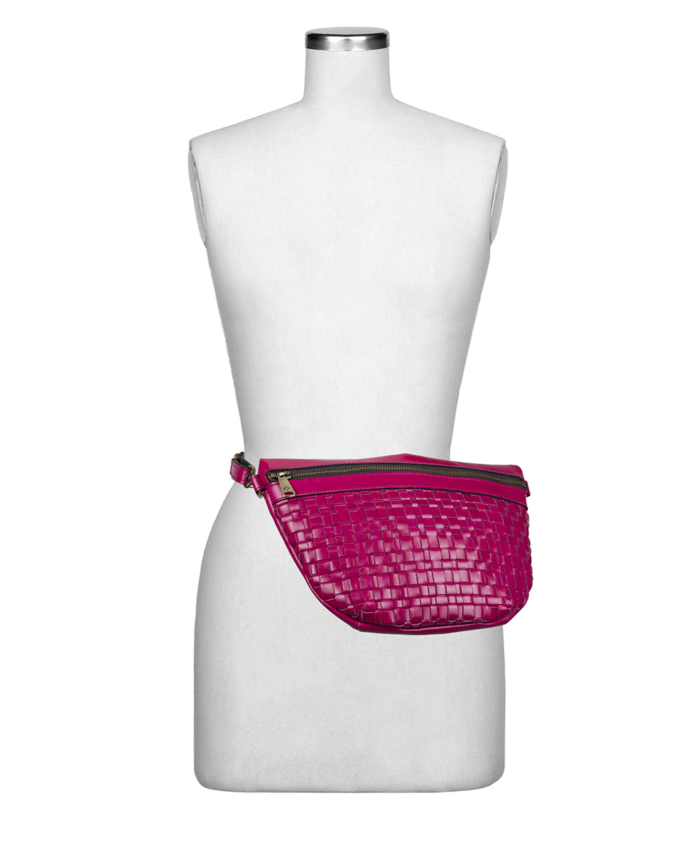 Female - Tinchi Belt Bag - Vintage Distressed Woven - fuchsia - by Patricia Nash - View 6 of 6