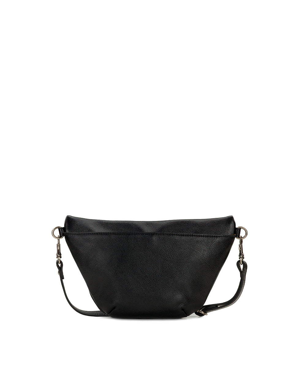 Female - Tinchi Belt Bag | Rugged Natural Grain | Black - black - by Patricia Nash - View 2 of 4