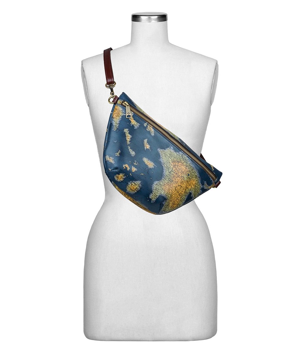 Tinchi Belt Bag | Greek Map Travel Belt Bag by Patricia Nash