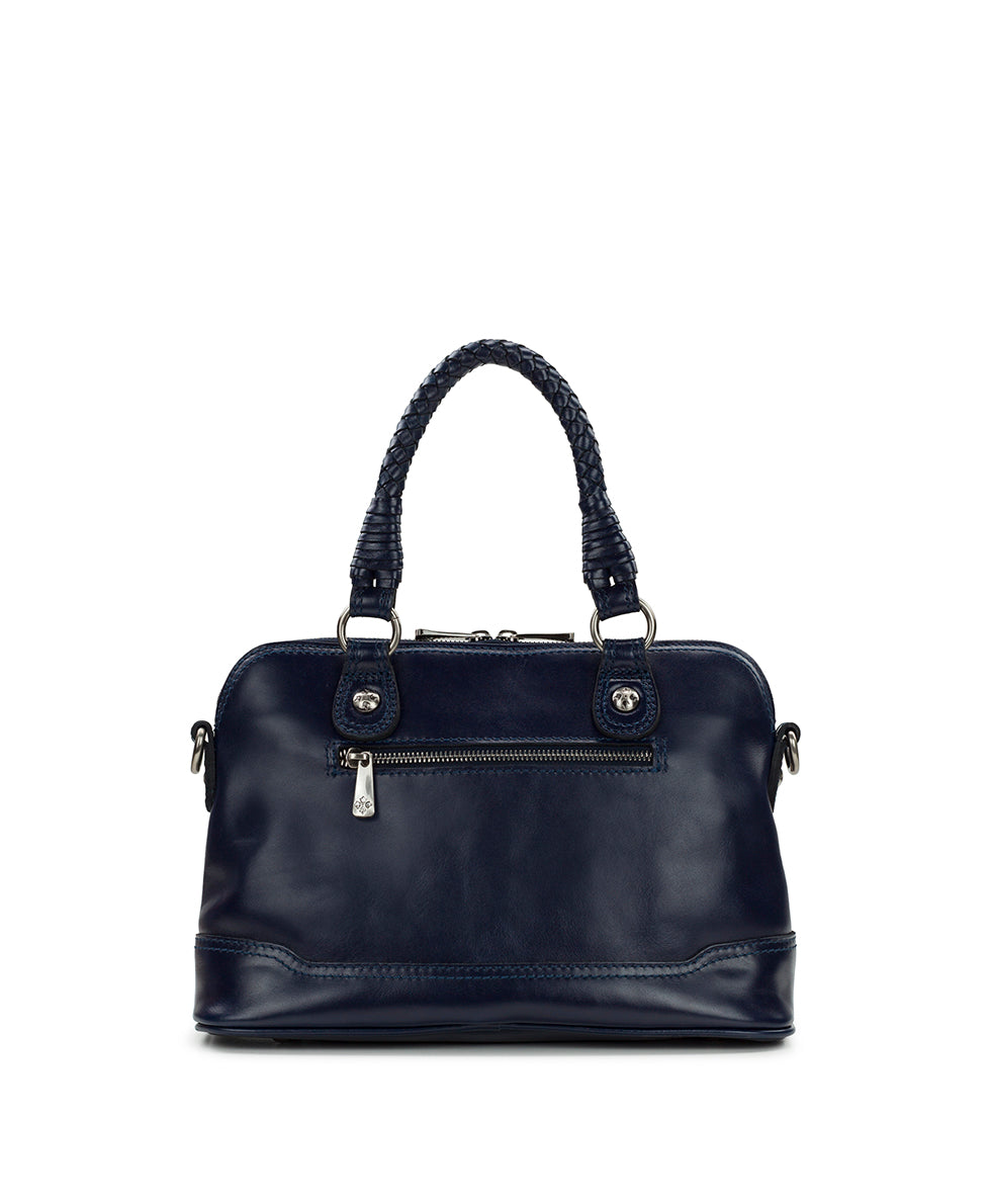 Emeretta Satchel - Discovery Collection — Vintage Distressed Woven Leather - navy - by Patricia Nash - View 2 of 4
