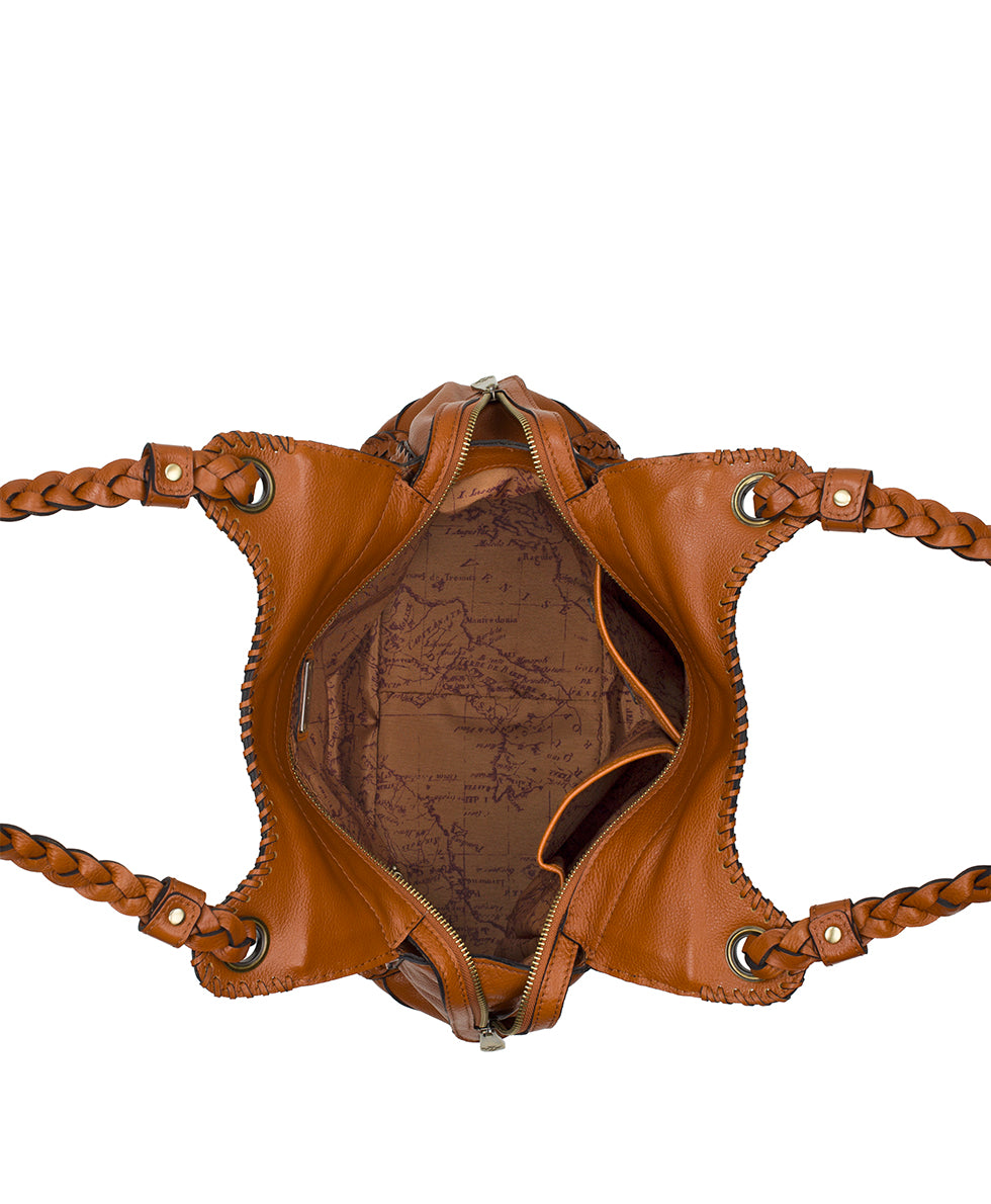 Female - Adria Satchel | Rugged Natural Grain | Cognac - cognac - by Patricia Nash - View 5 of 5