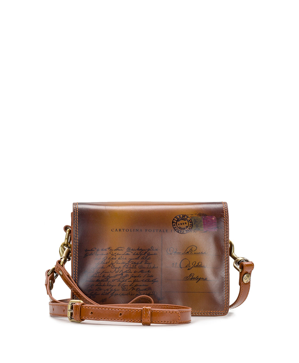 Atessa Crossbody - Discovery Collection — Vintage Postcard - dark brown - by Patricia Nash - View 1 of 4