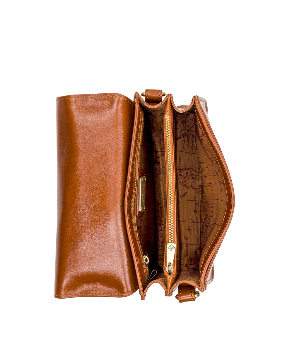 Atessa Crossbody - Discovery Collection — Vintage Postcard - dark brown - by Patricia Nash - View 4 of 4