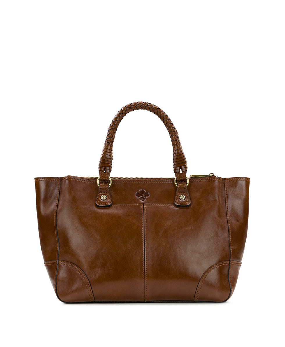 Cortona Tote - Discovery Collection — Vintage Distressed Woven Leather - cognac - by Patricia Nash - View 4 of 4