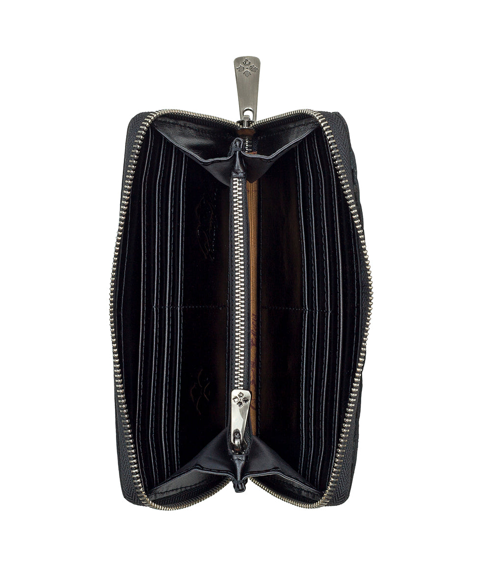 Imperia Wallet - Discovery Collection — Vintage Distressed Woven Leather - black - by Patricia Nash - View 3 of 3