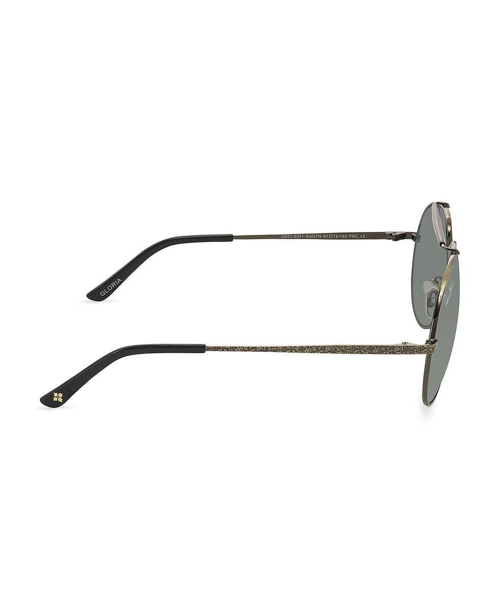 Gloria Aviator Sunglasses - Black - black - by Patricia Nash - View 3 of 8