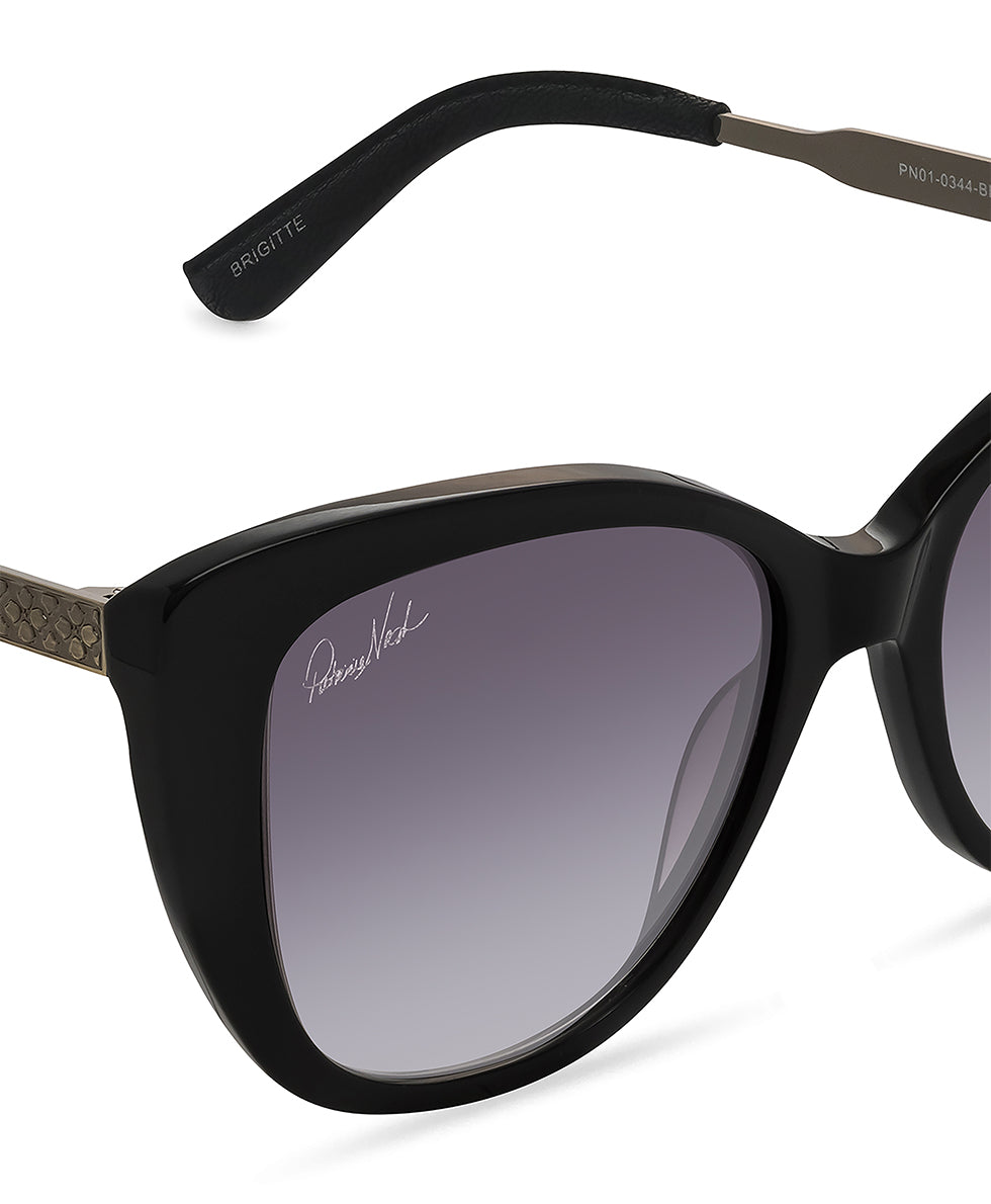 Brigitte Sunglasses - Black Gloss - black gloss - by Patricia Nash - View 4 of 8