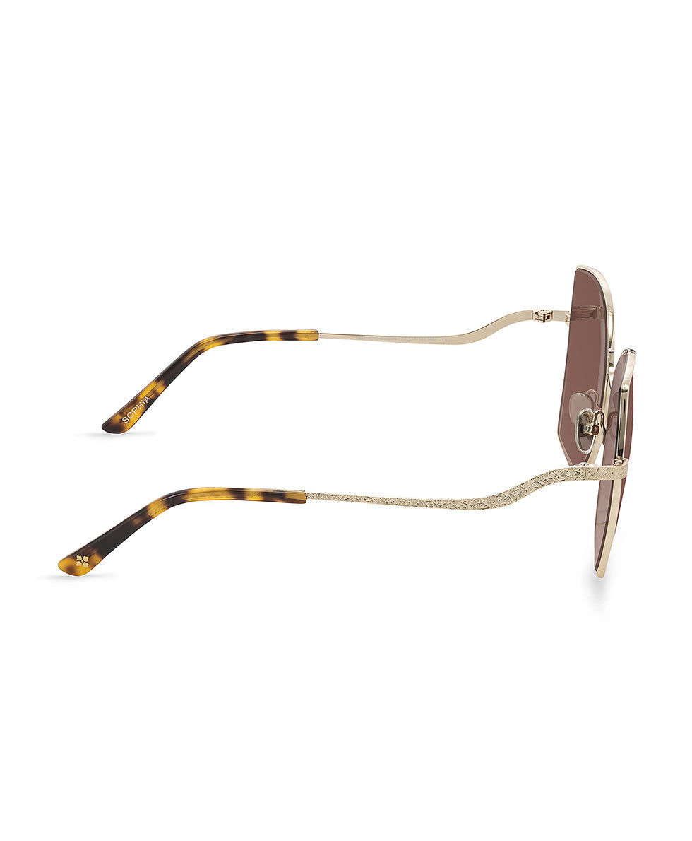 Sophia Wire Sunglasses  - Tortoise - tortoise - by Patricia Nash - View 3 of 8
