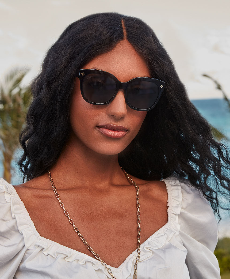 Audrey Sunglasses - Black Gloss - black - by Patricia Nash - View 10 of 10