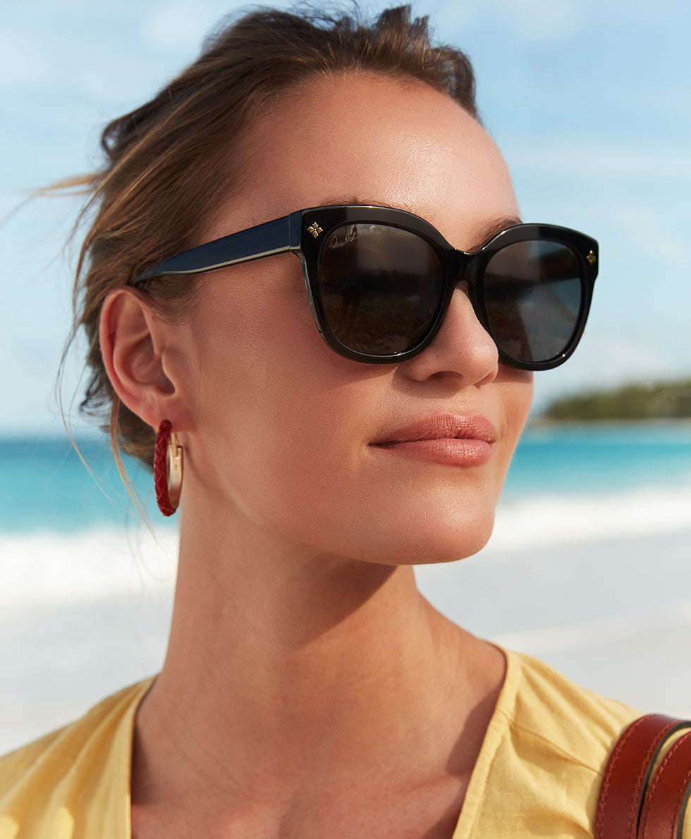 Audrey Sunglasses - Black Gloss - black - by Patricia Nash - View 9 of 10