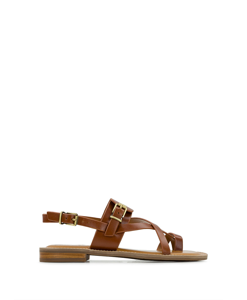 Fidella Sandals - Vegetable Tanned Leather — Tan - by Patricia Nash - View 2 of 6