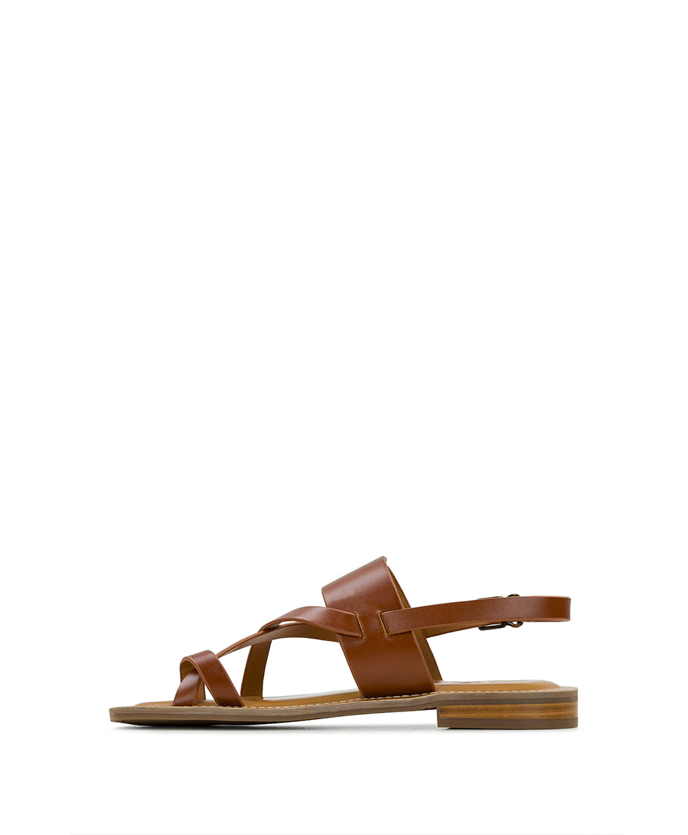 Fidella Sandals - Vegetable Tanned Leather — Tan - by Patricia Nash - View 3 of 6