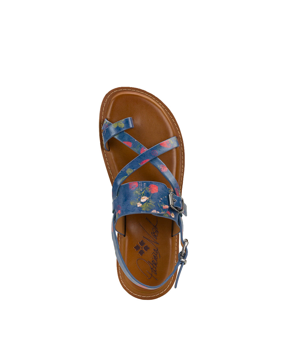 Female - Fidella Sandals - Denim Blue Strawberry - by Patricia Nash - View 5 of 6