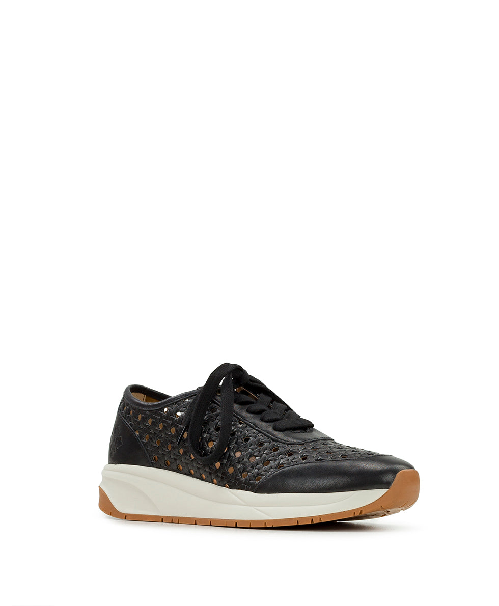 Milla Perforated Sneaker - Perforated Leather — Black - by Patricia Nash - View 1 of 6