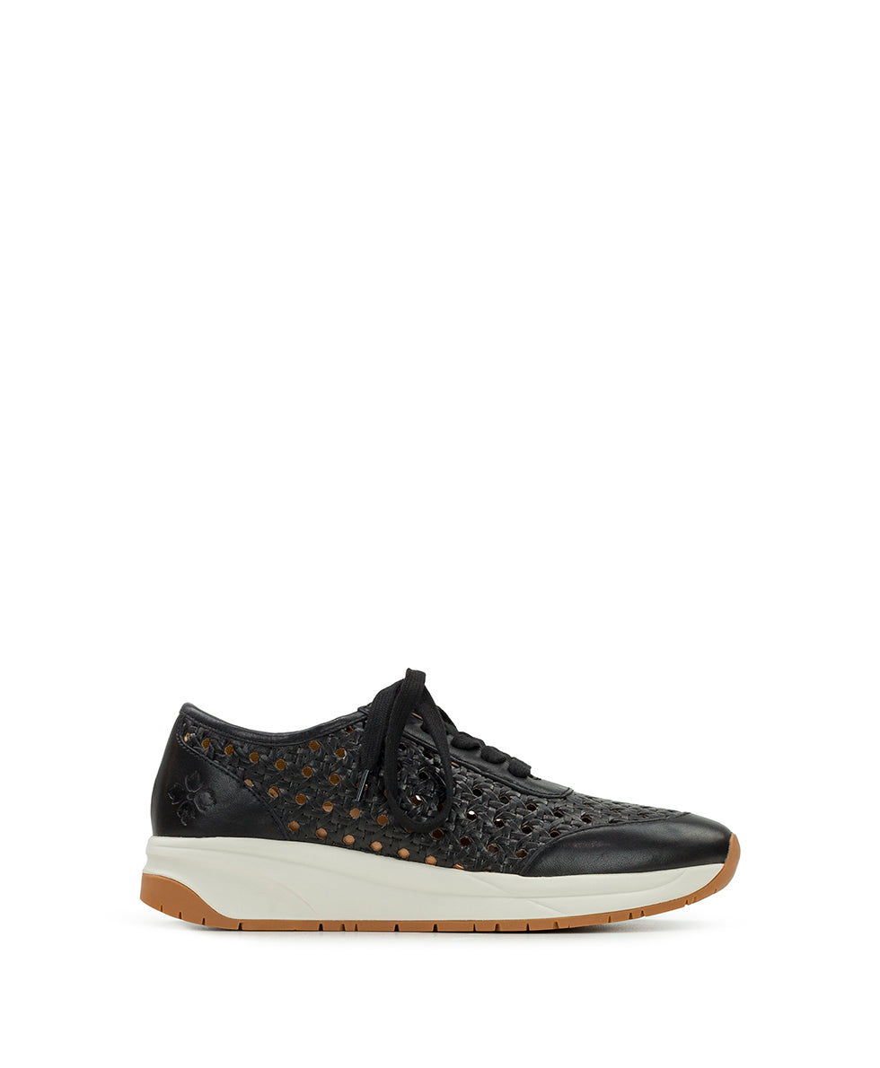 Milla Perforated Sneaker - Perforated Leather — Black - by Patricia Nash - View 2 of 6