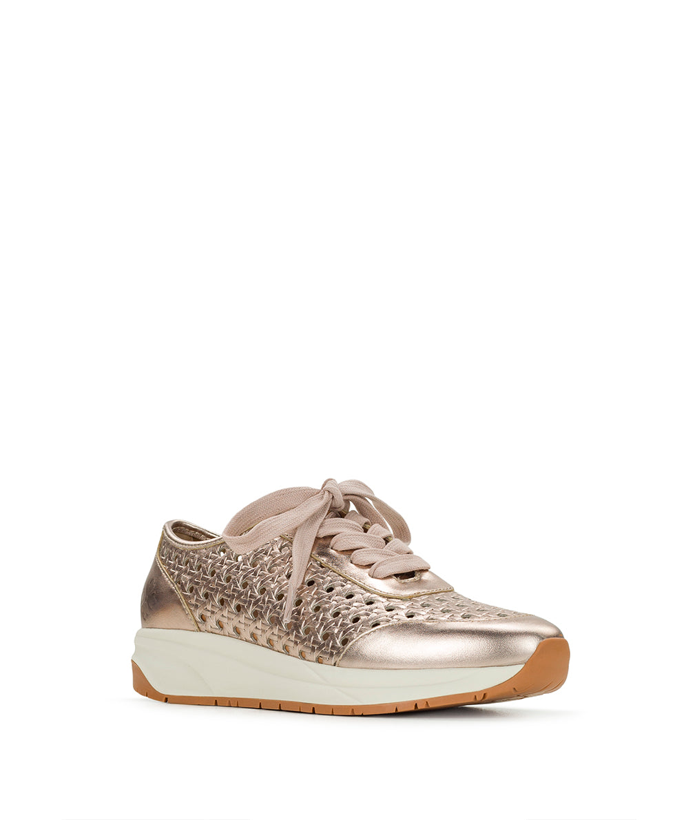 Female - Milla Perforated Sneaker – Perforated Leather - Champagne - by Patricia Nash - View 1 of 6