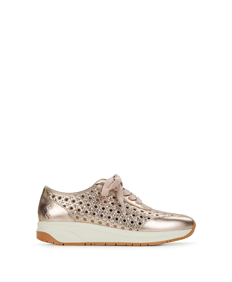 Female - Milla Perforated Sneaker – Perforated Leather - Champagne - by Patricia Nash - View 2 of 6