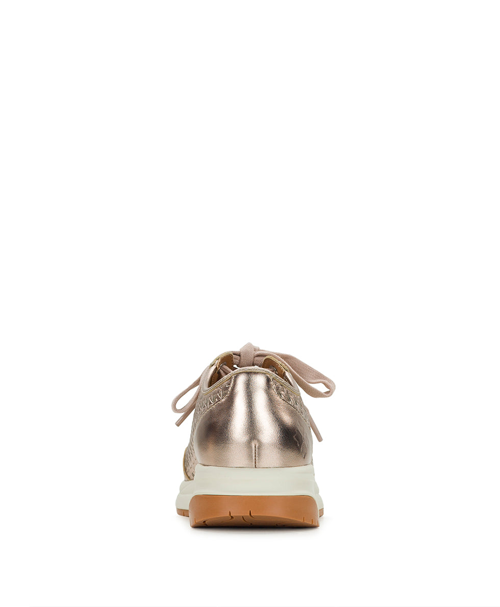 Female - Milla Perforated Sneaker – Perforated Leather - Champagne - by Patricia Nash - View 4 of 6
