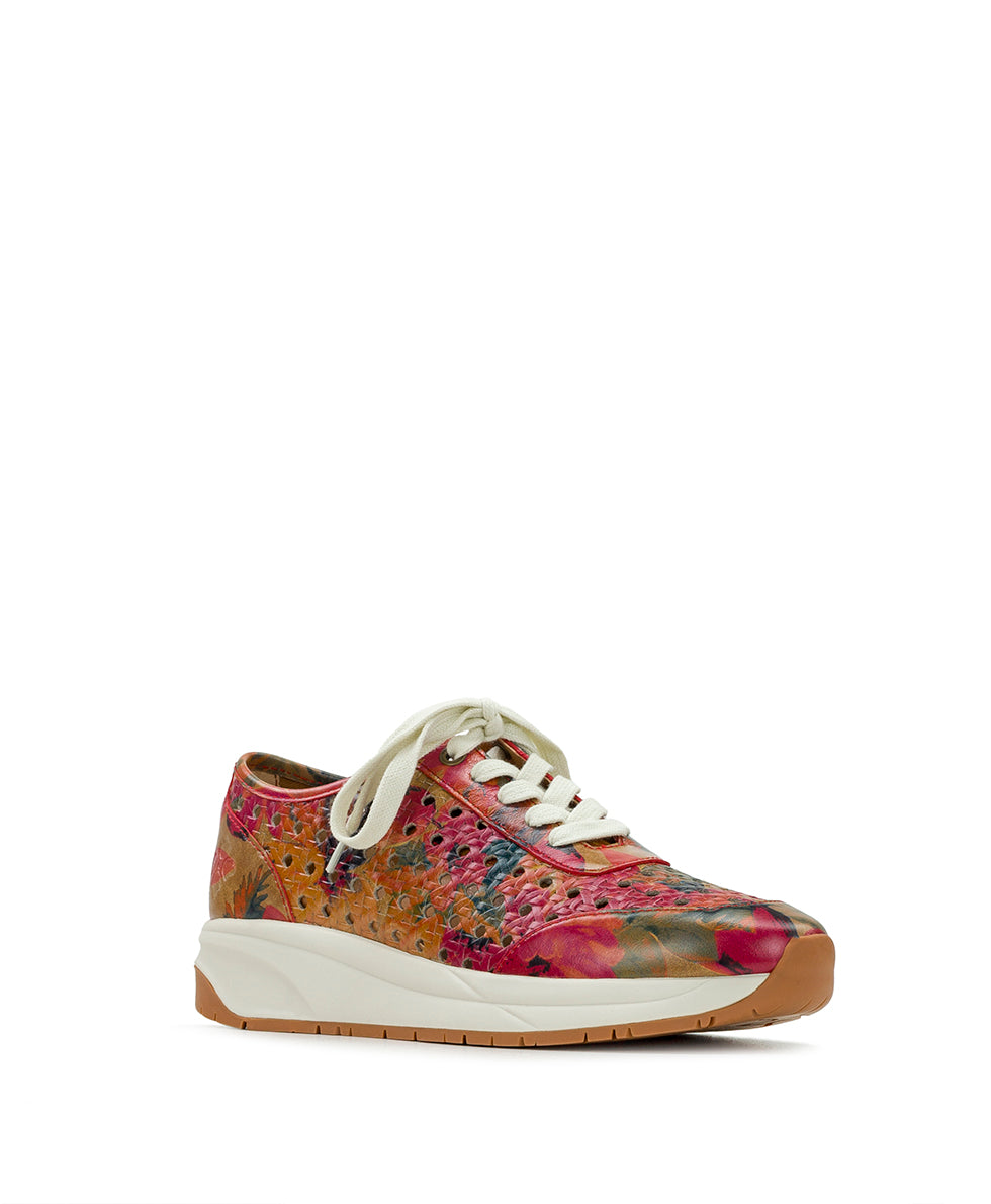 Milla Perforated Sneaker - Perforated Leather — Spring Multi