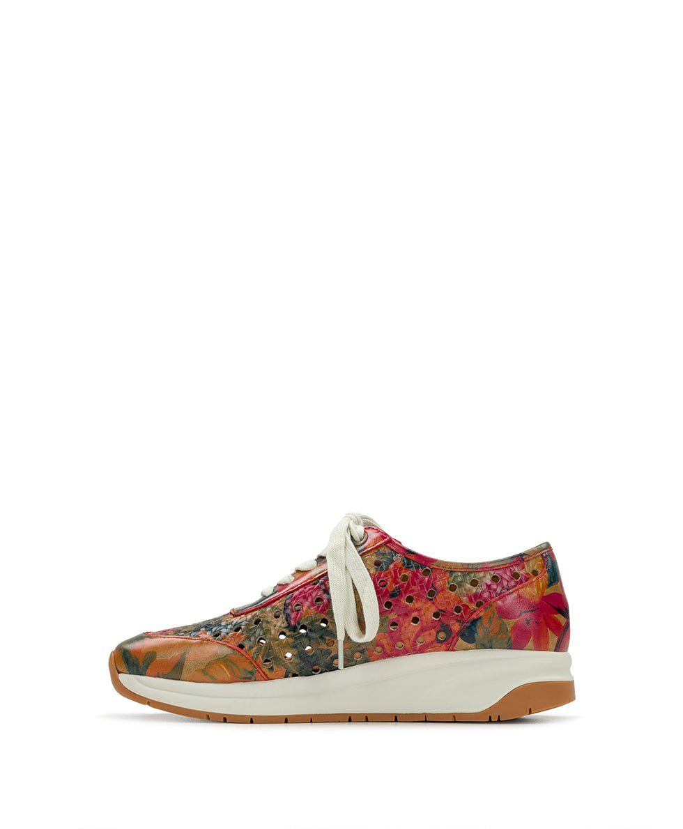 Milla Perforated Sneaker - Perforated Leather — Spring Multi