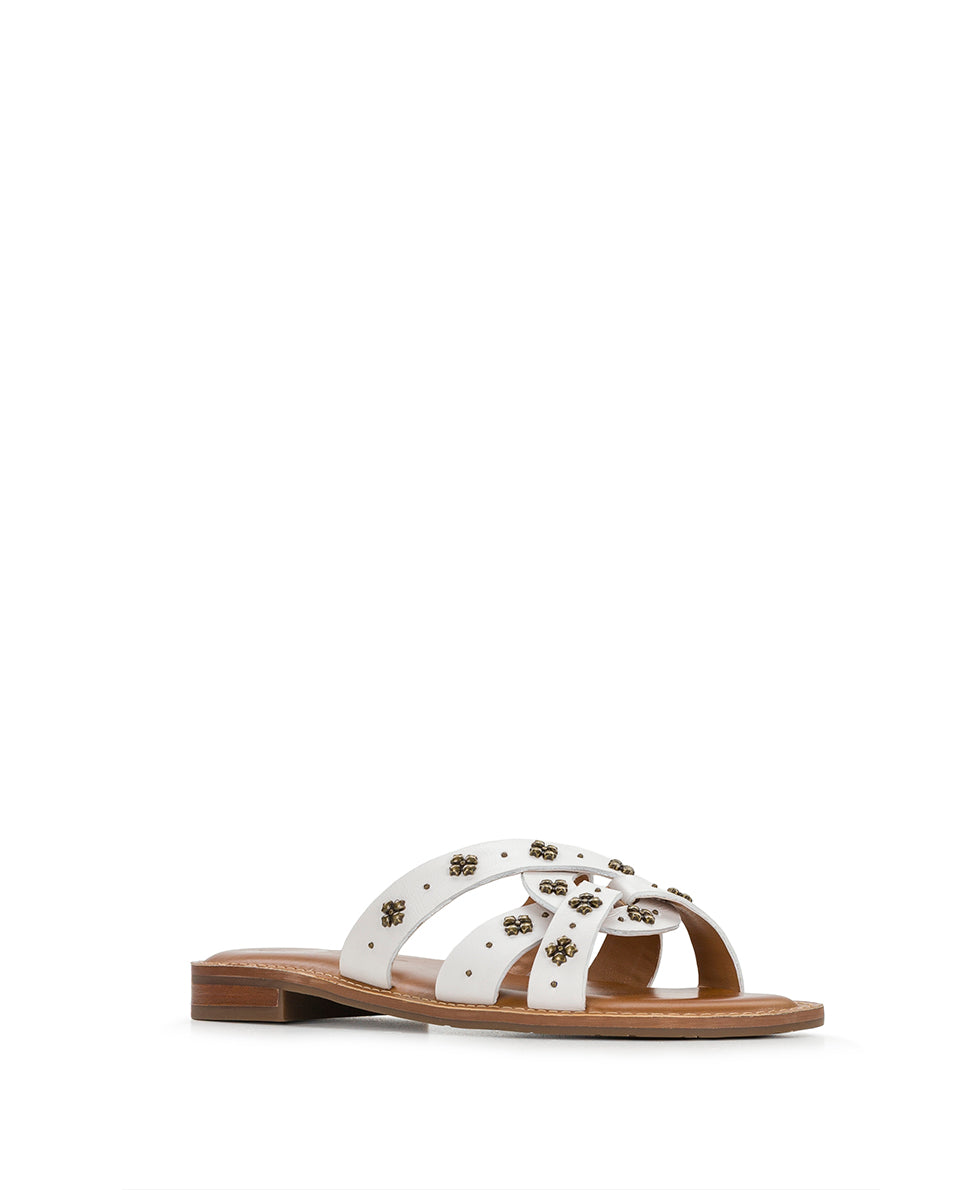 Female - Felicita Sandal - Floret Studded - Chalk White - by Patricia Nash - View 1 of 6