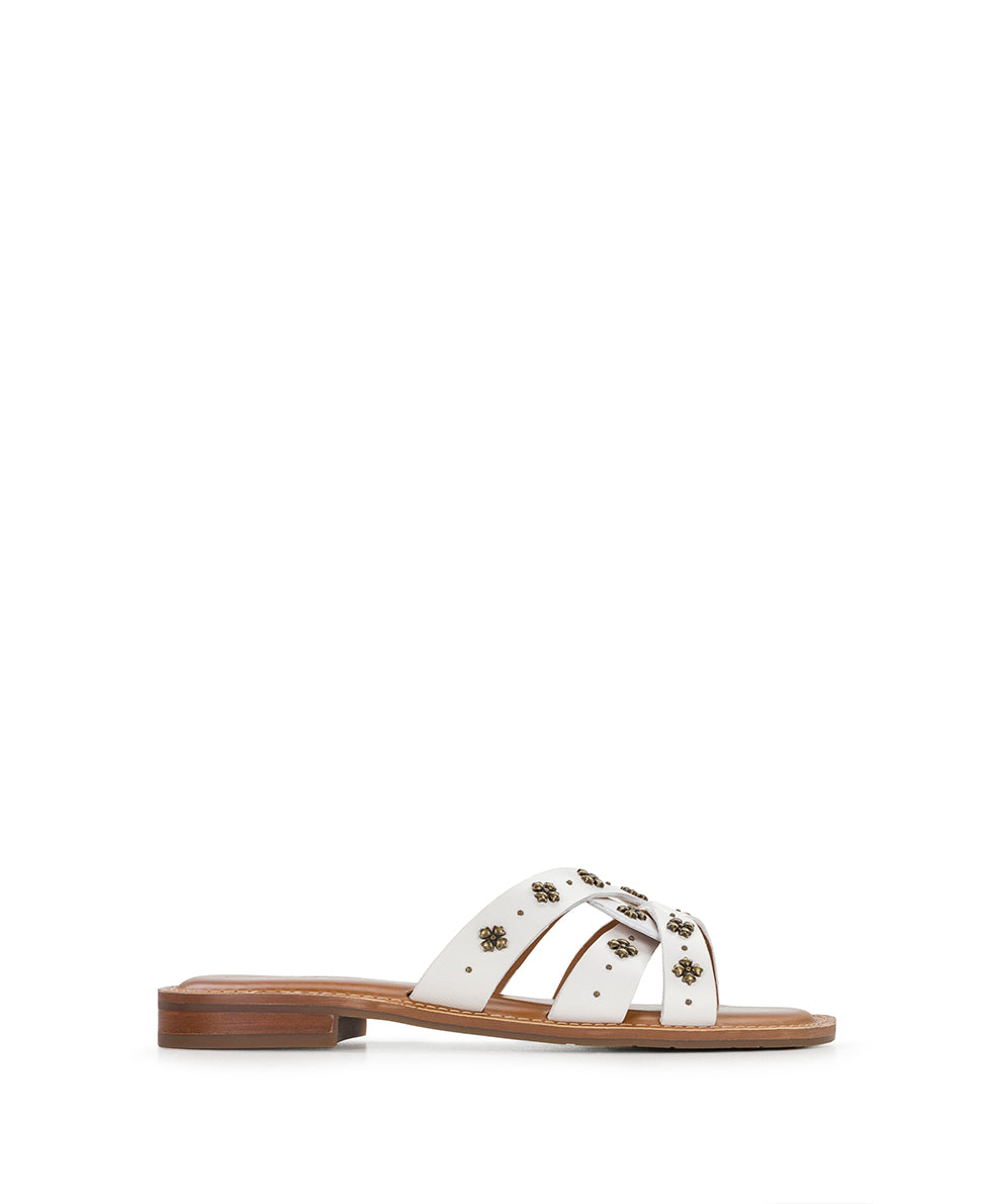 Female - Felicita Sandal - Floret Studded - Chalk White - by Patricia Nash - View 2 of 6