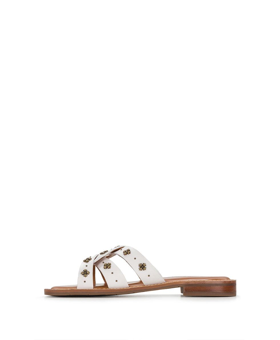 Female - Felicita Sandal - Floret Studded - Chalk White - by Patricia Nash - View 3 of 6